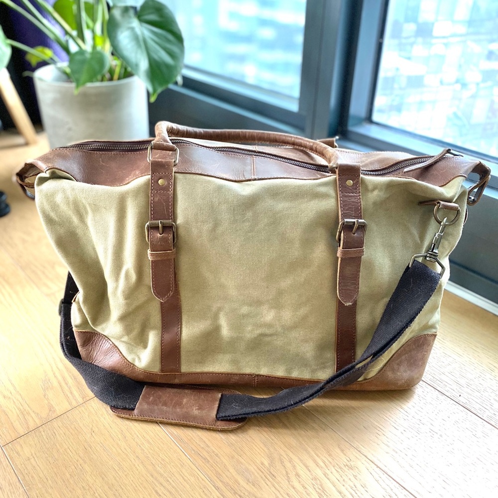 United By Blue Trafford Weekender in Khaki Canvas